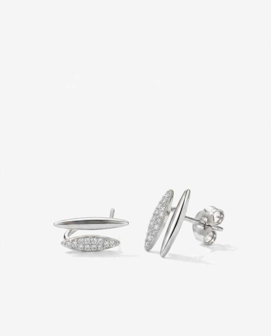Double Marquise Stud Earrings