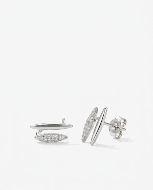 Double Marquise Stud Earrings
