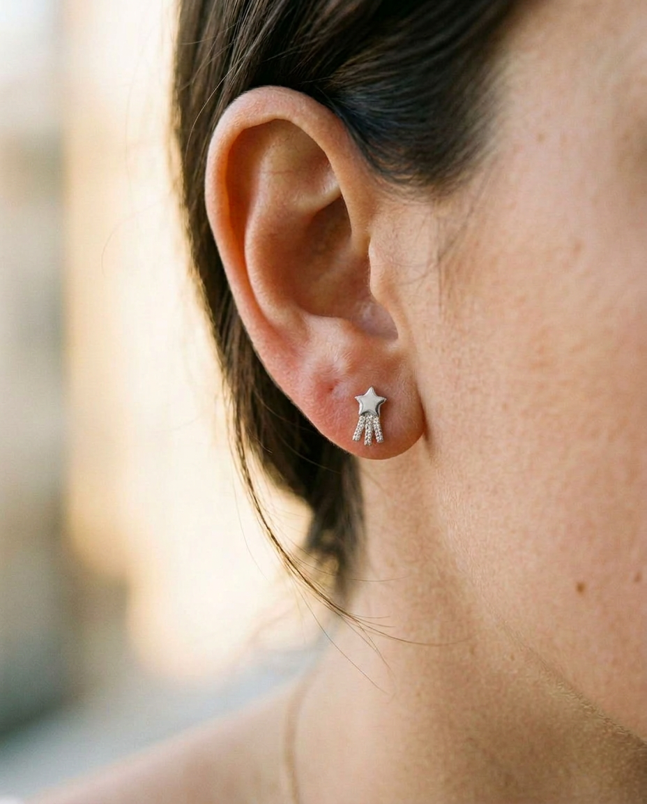 Shooting Star Stud Earrings