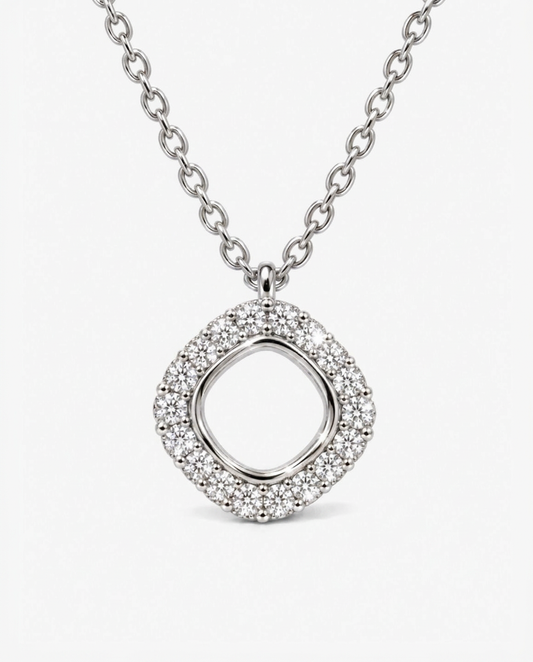 Open Pavé Rhombus Necklace