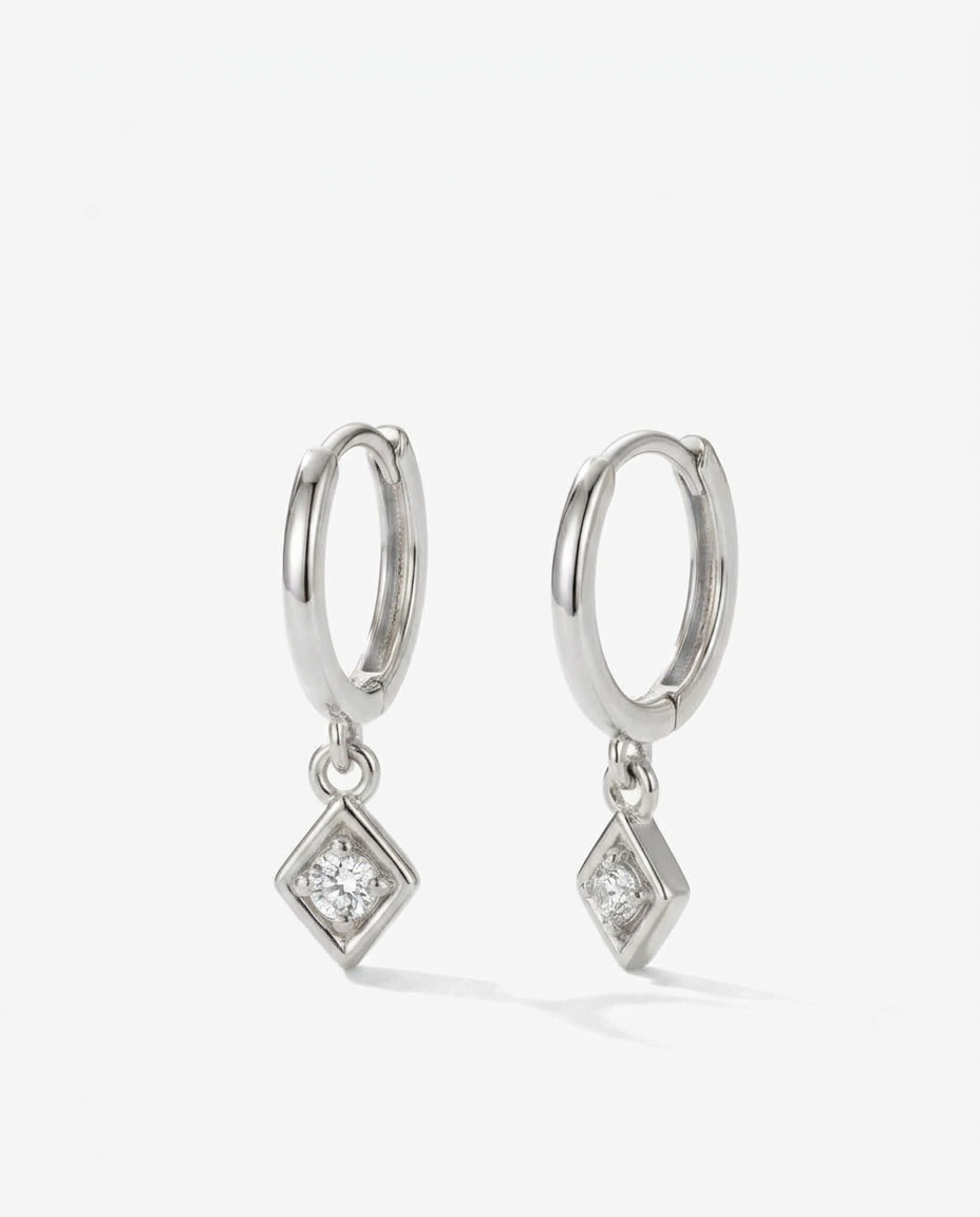 Rhombus Drop Earrings
