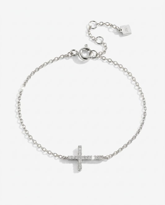 Pavé Cross Bracelet