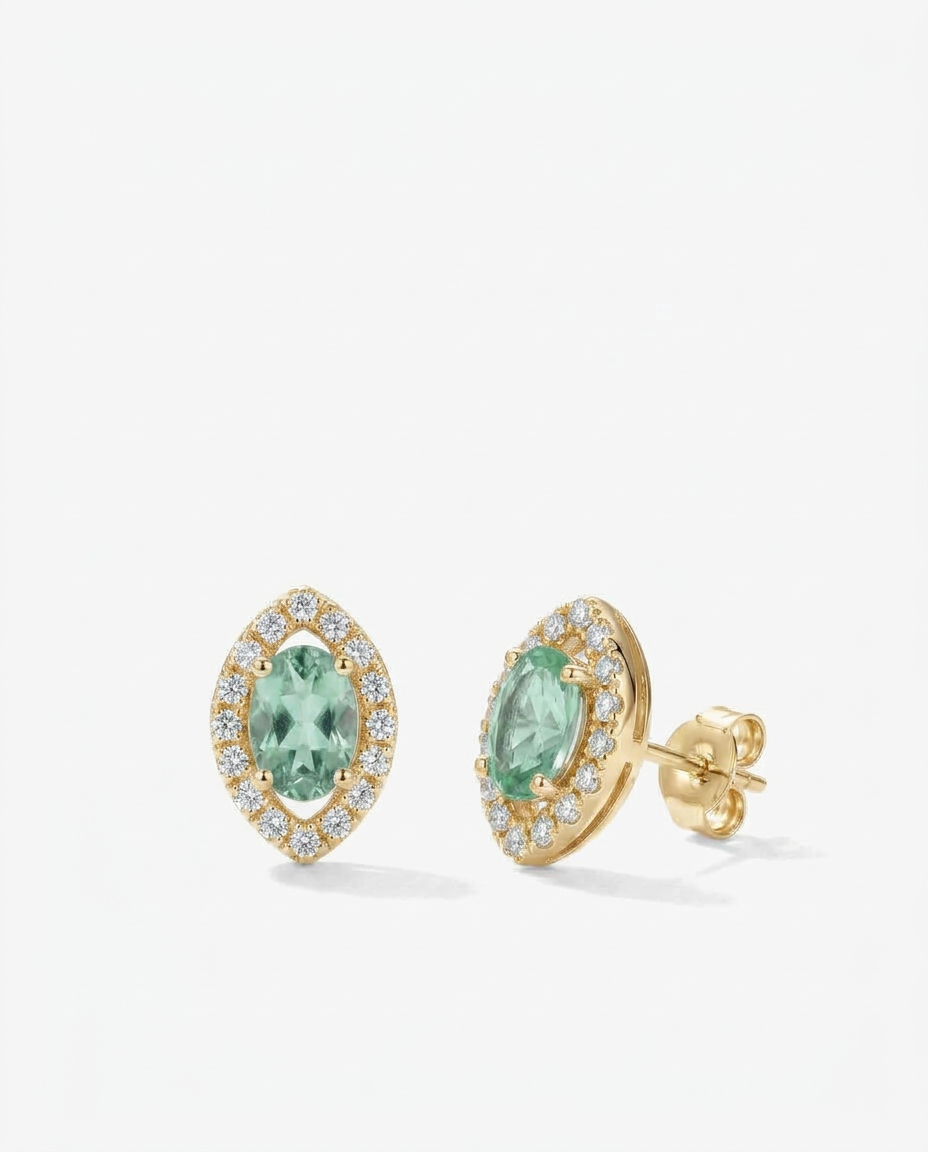 Apatite Rhombus Studs