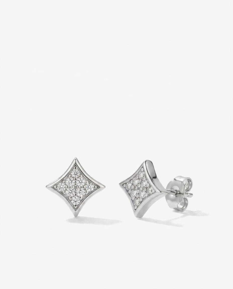 Geometric Pavé Studs