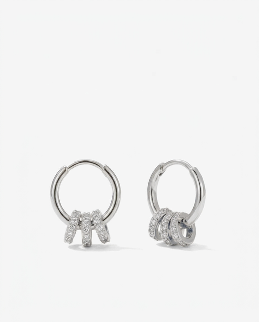 Wrapped Pavé Hoops