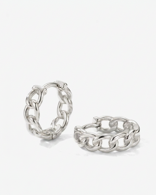 Chain Link Hoop Earrings