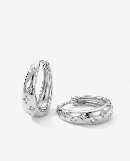 Star Hoop Earrings