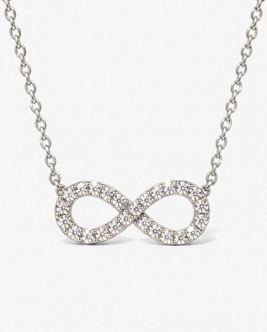 Pavé Infinity Pendant Necklace