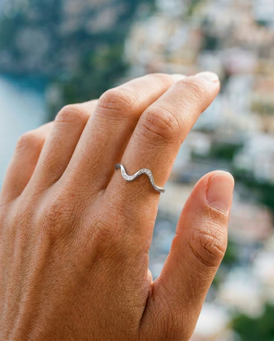 Wave Pavé Ring