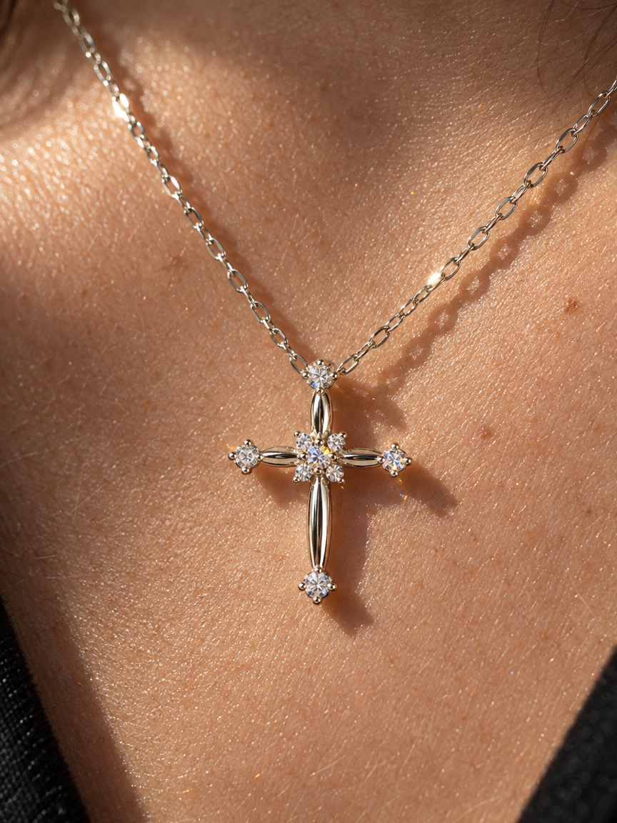 Blossom Cross Necklace