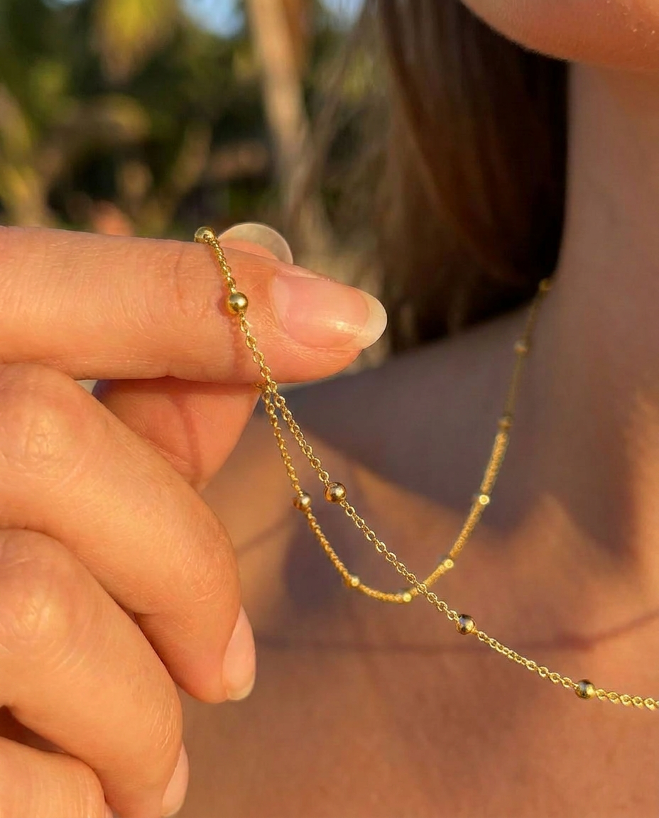 Beaded Cable Chain Necklace