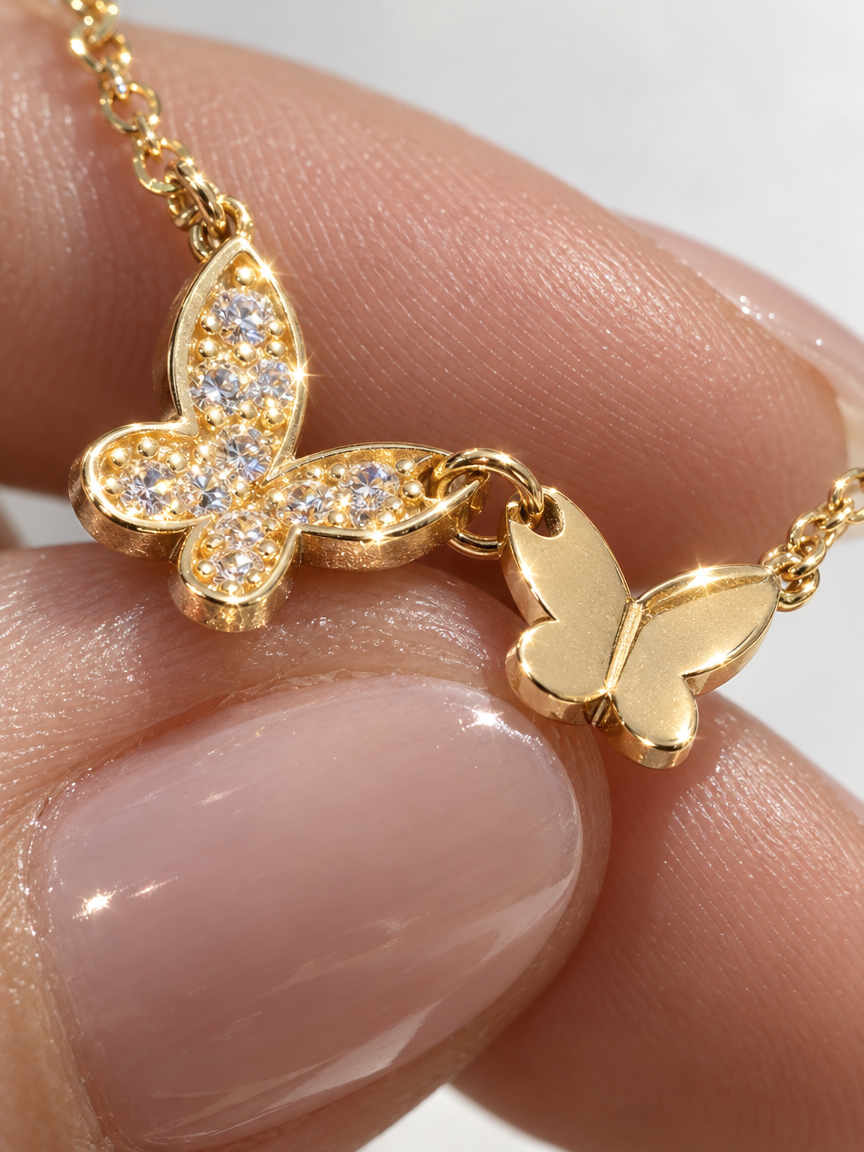 Twin Butterfly Necklace
