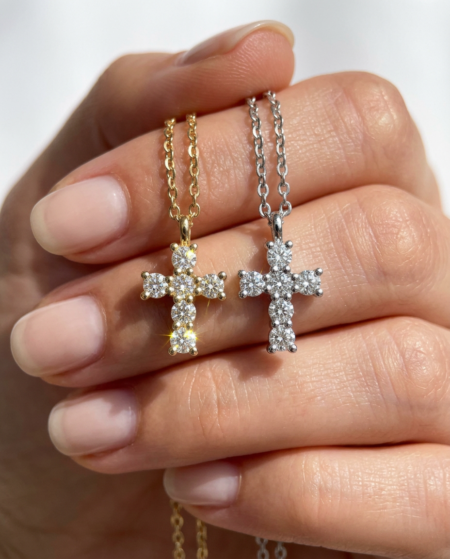 Crystal Cross Necklace