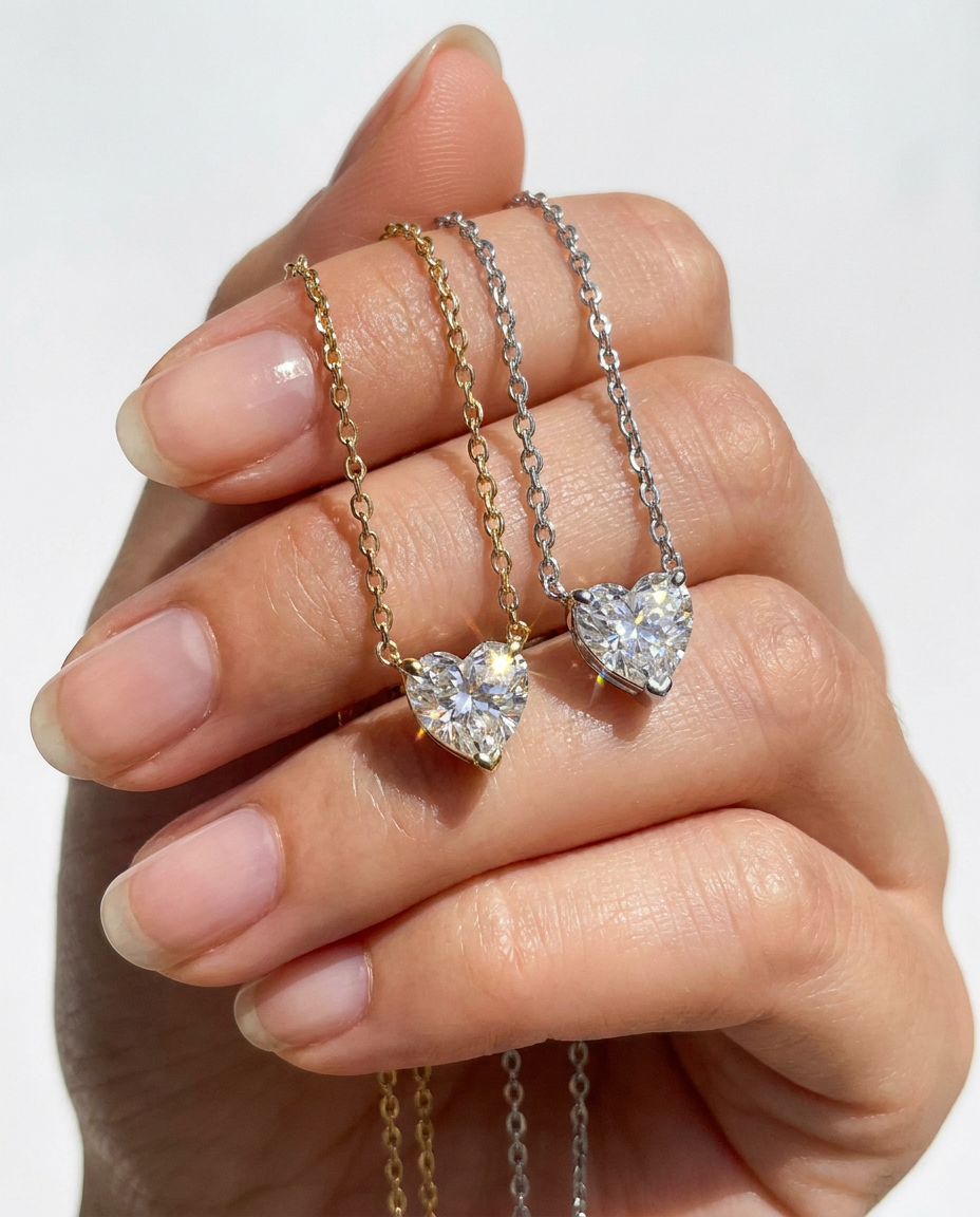 Heart Solitaire Pendant Necklace