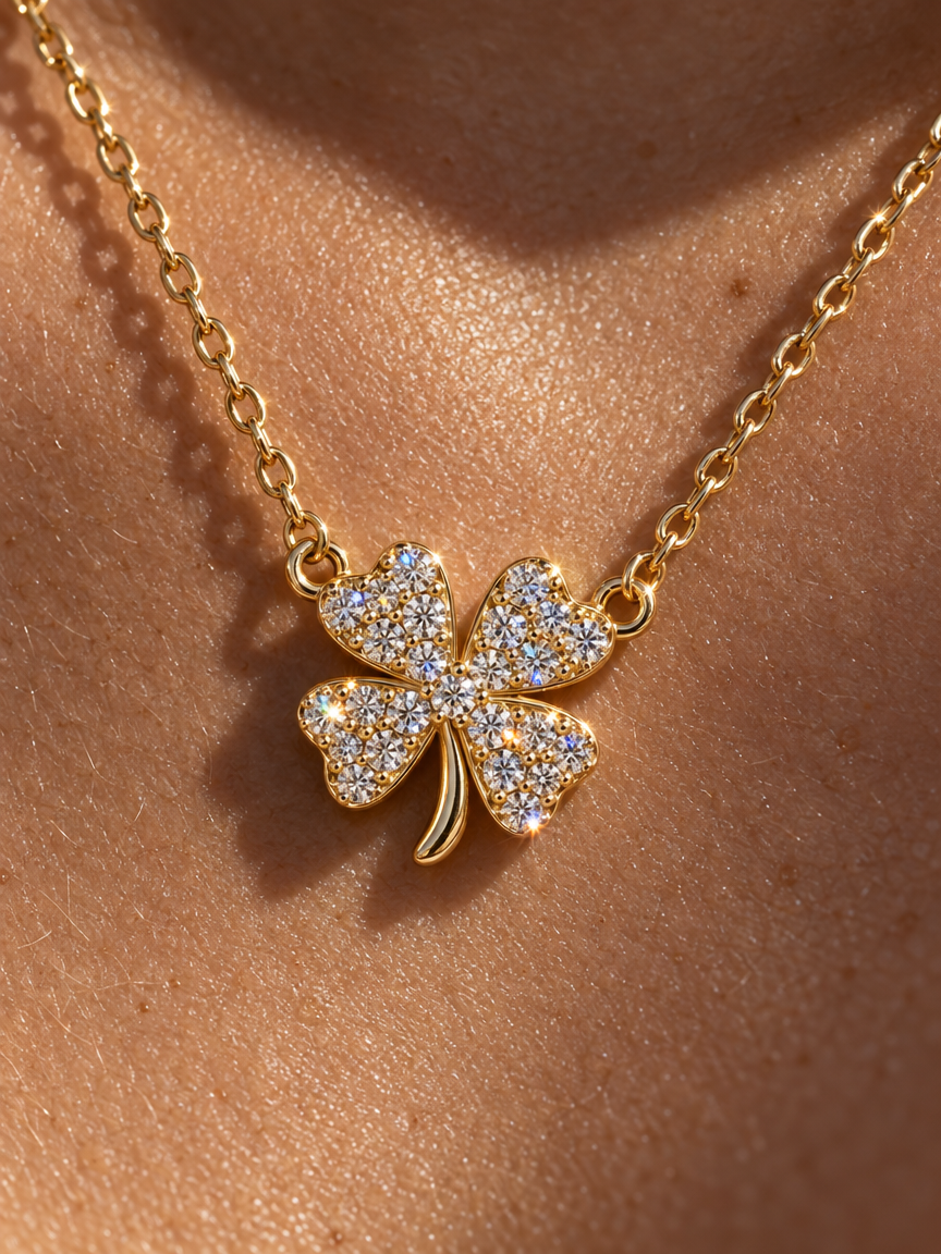 Sparkle Clover Necklace