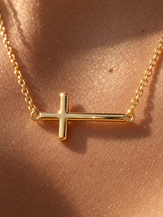 Horizontal Cross Necklace
