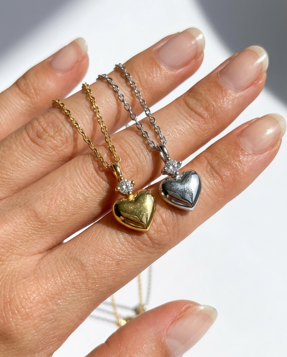Diamond Heart Pendant Necklace