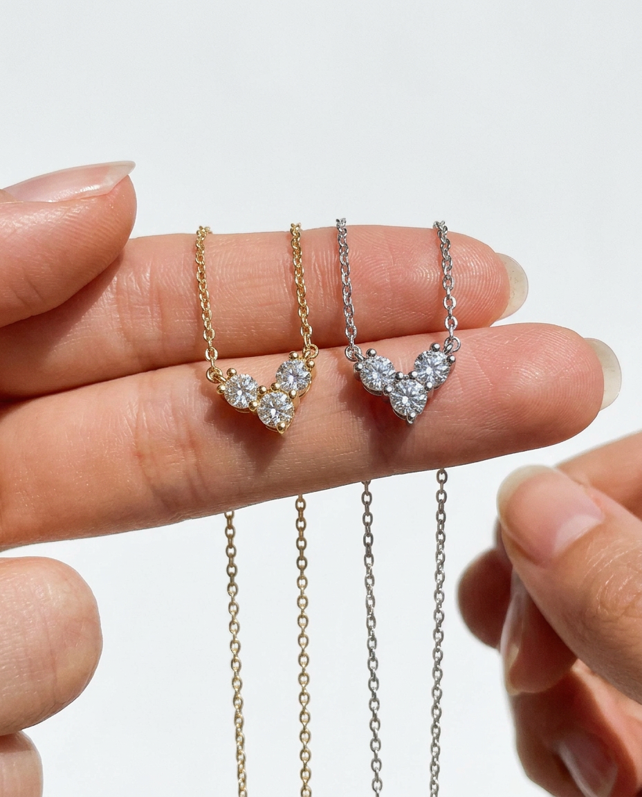 Heart Chevron Necklace
