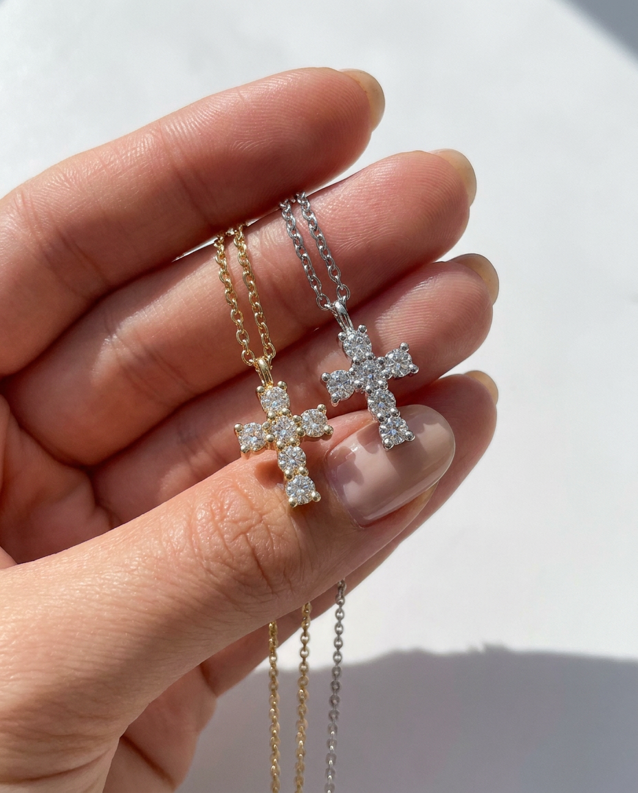 Crystal Cross Necklace