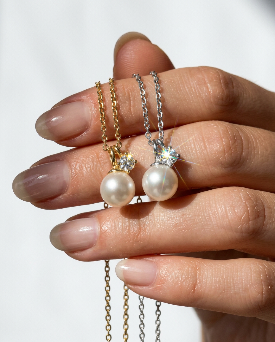 Pearl & Diamond Necklace