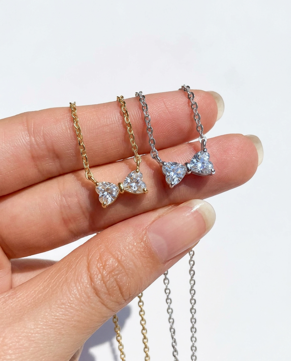 Heart Bowtie Necklace