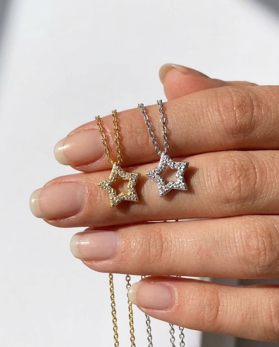 Pavé Star Pendant Necklace