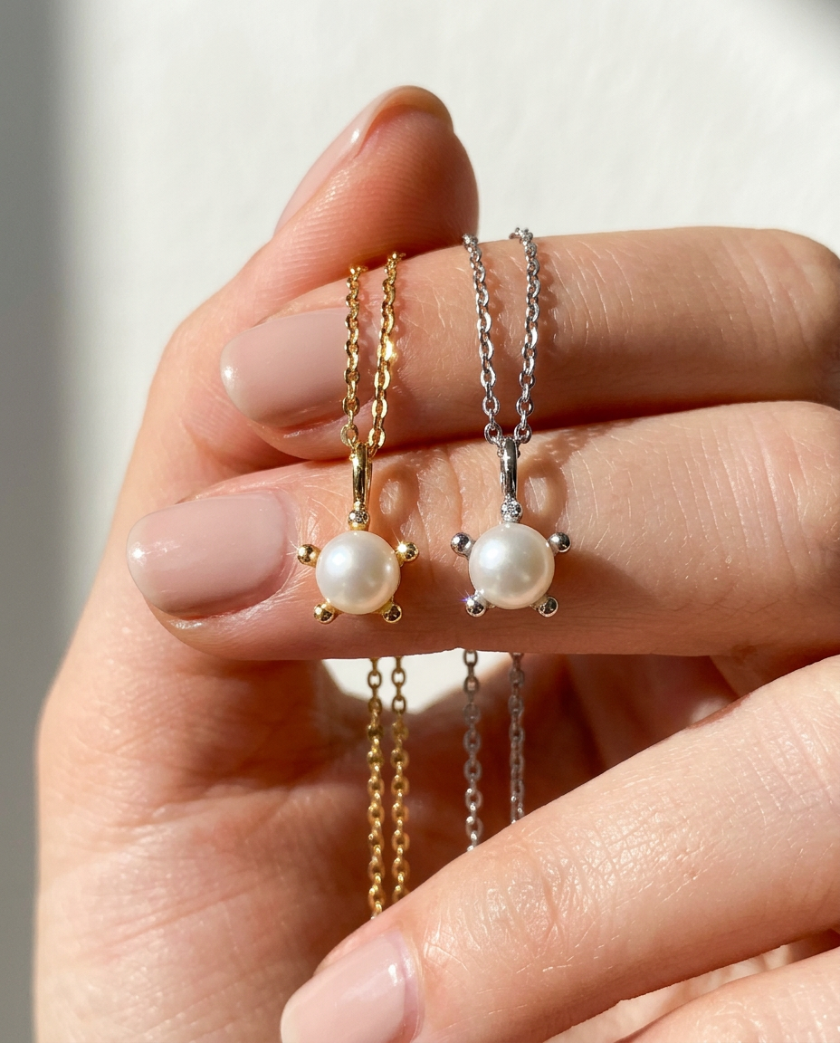 Star Pearl Pendant Necklace