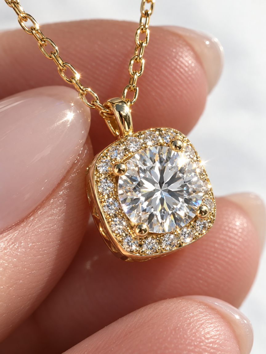 Halo Pendant Necklace