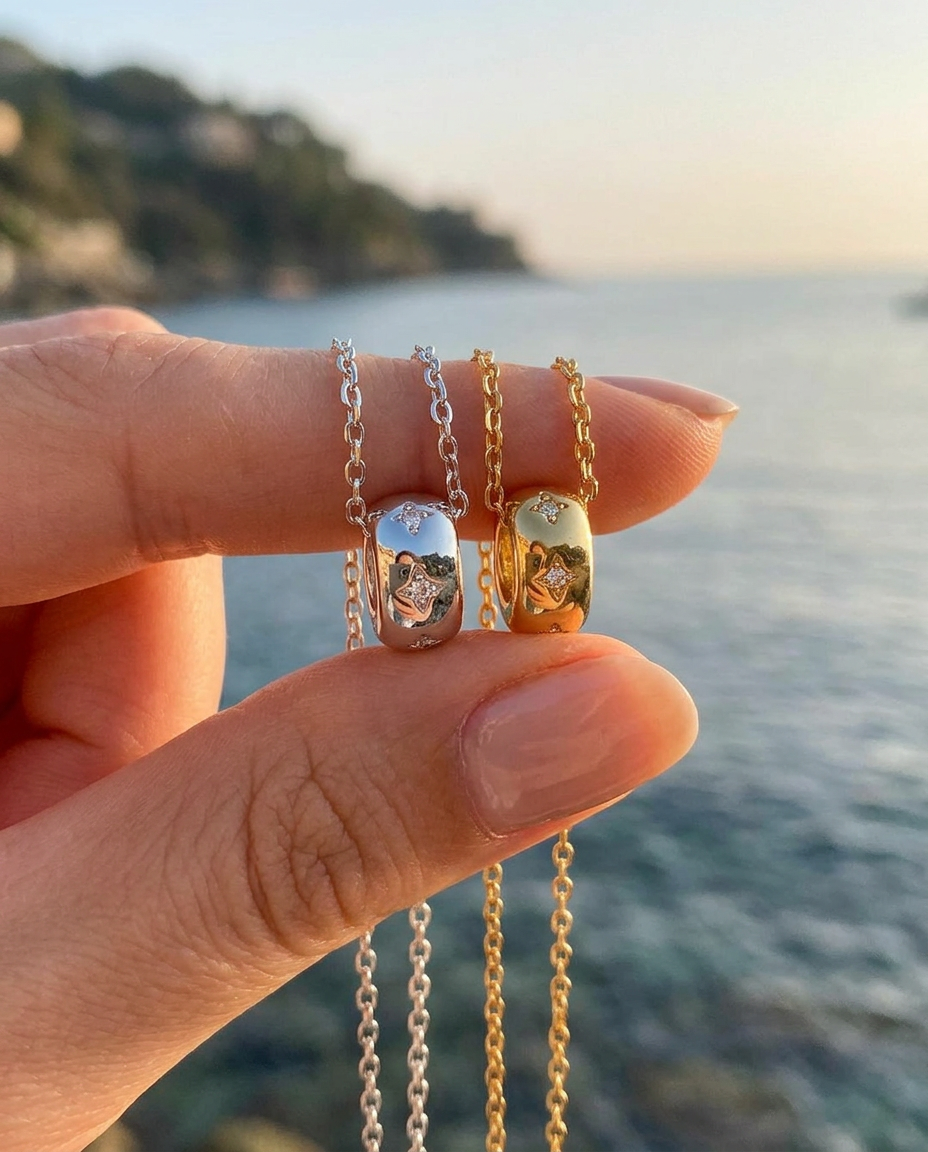Pebble Charm Pendant Necklace