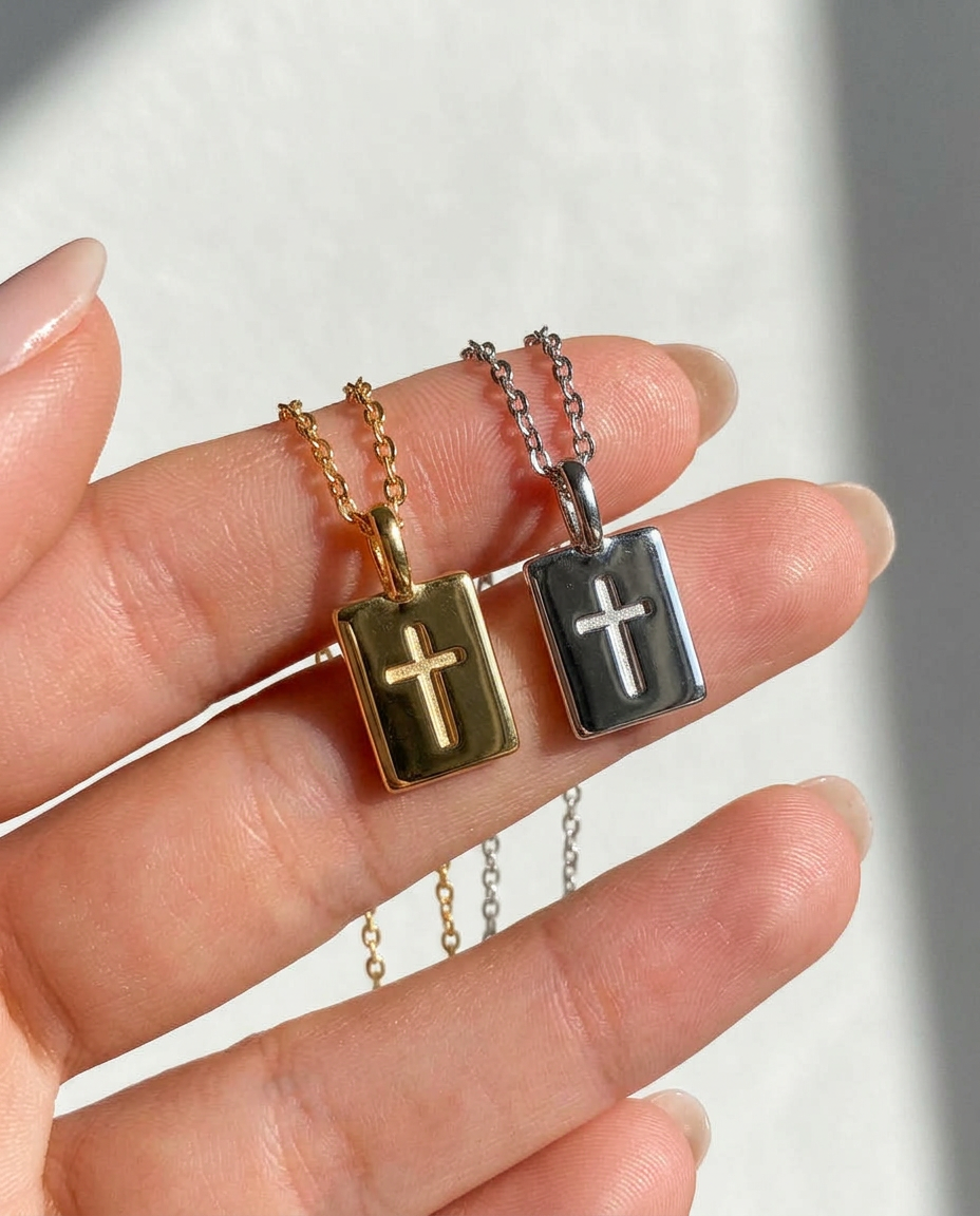 Cross Medallion Pendant Necklace