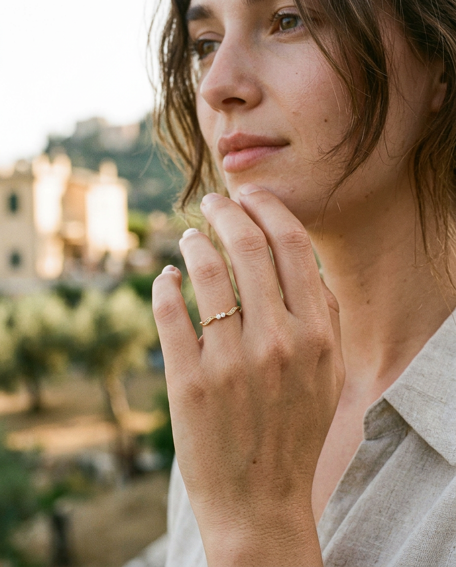 Twin Pavé Ring