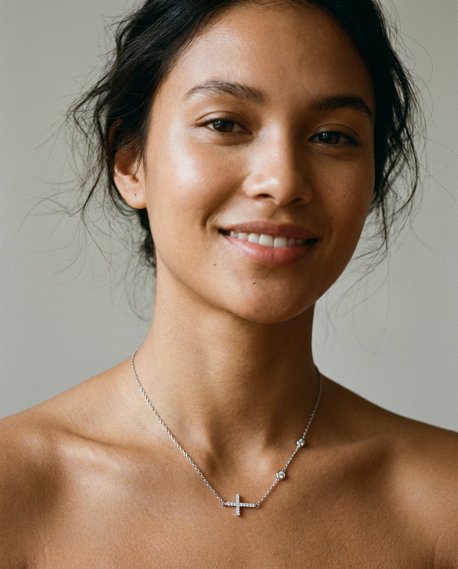 Alt Crystal Cross Necklace