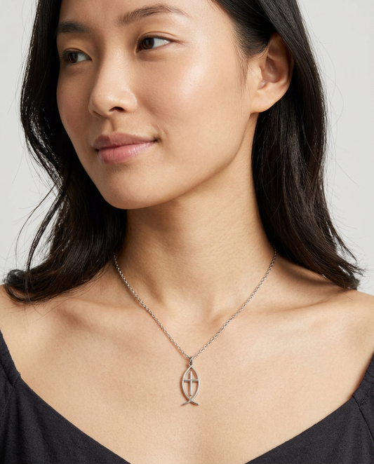 Pesce Cross Necklace