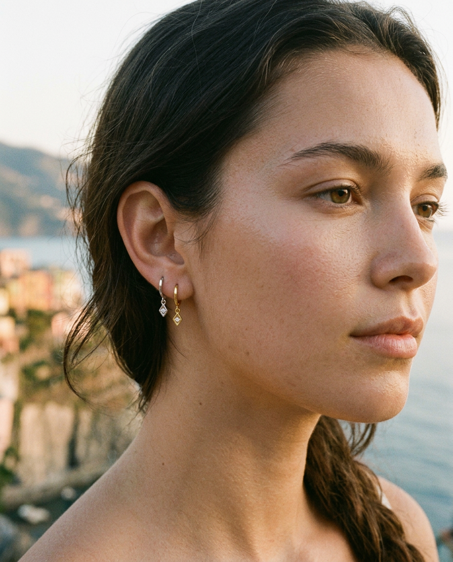 Rhombus Drop Earrings