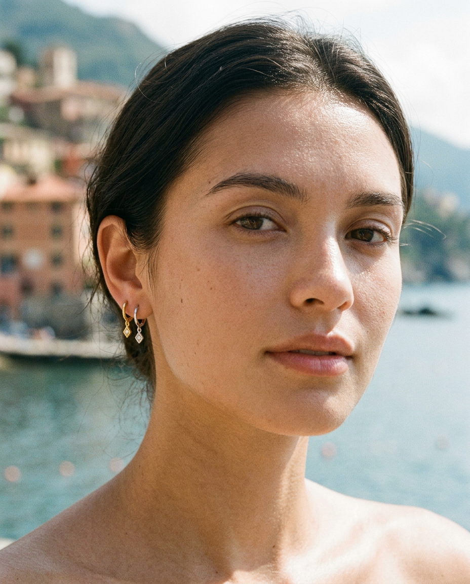 Rhombus Drop Earrings