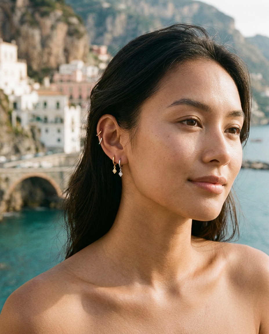 Rhombus Drop Earrings