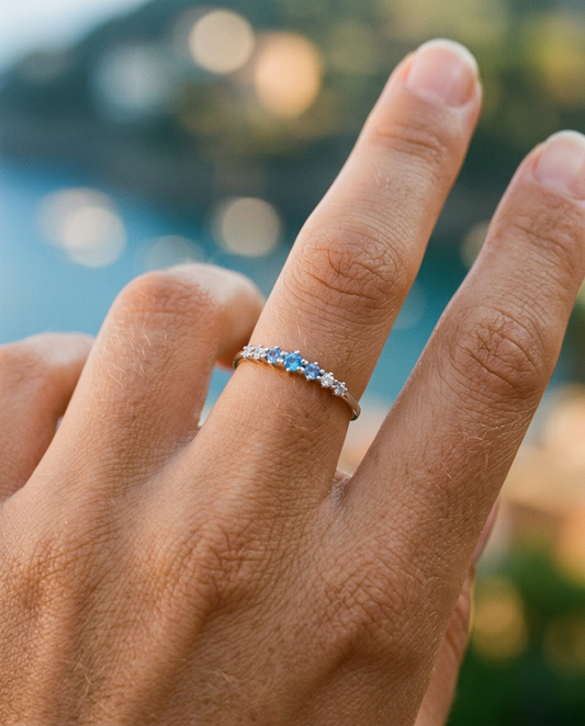 Blue Zircon Ring