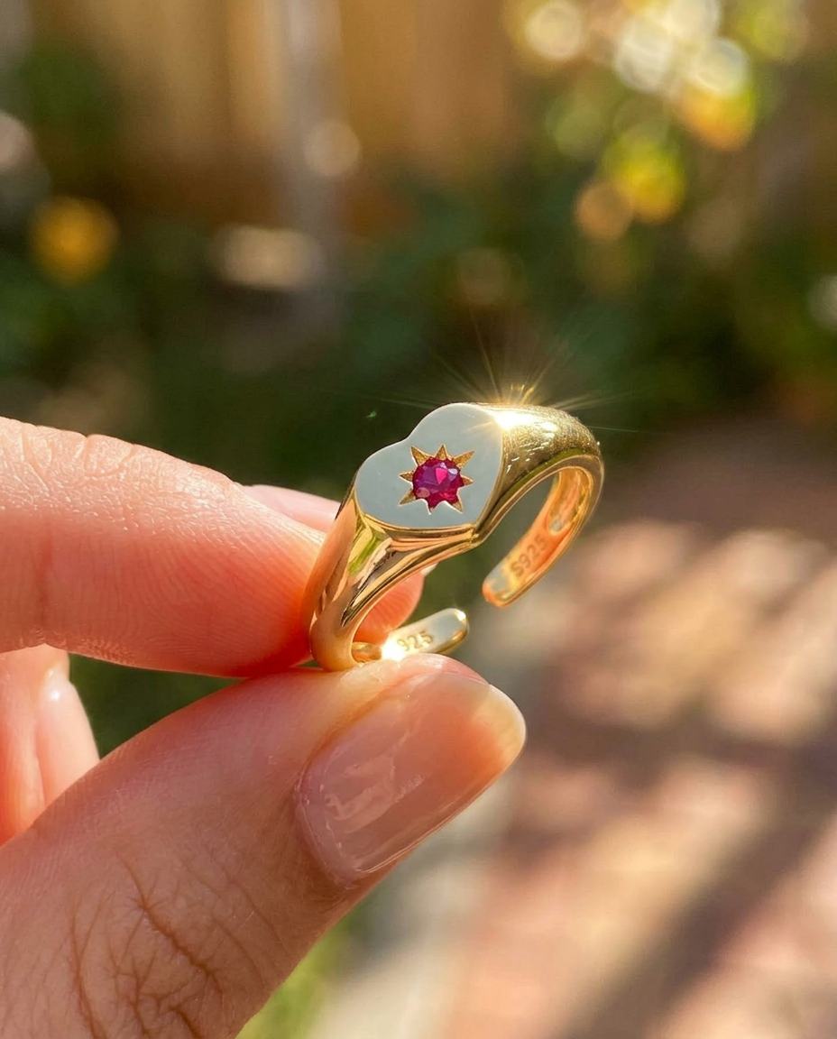Zircon Signet Ring