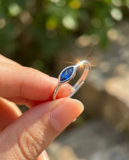 Blue Marquise Ring