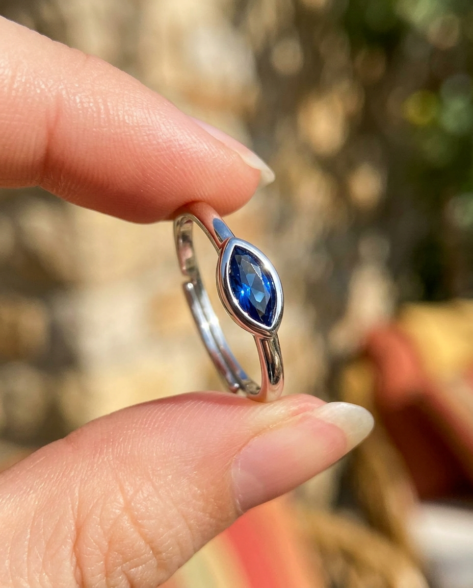 Blue Marquise Ring