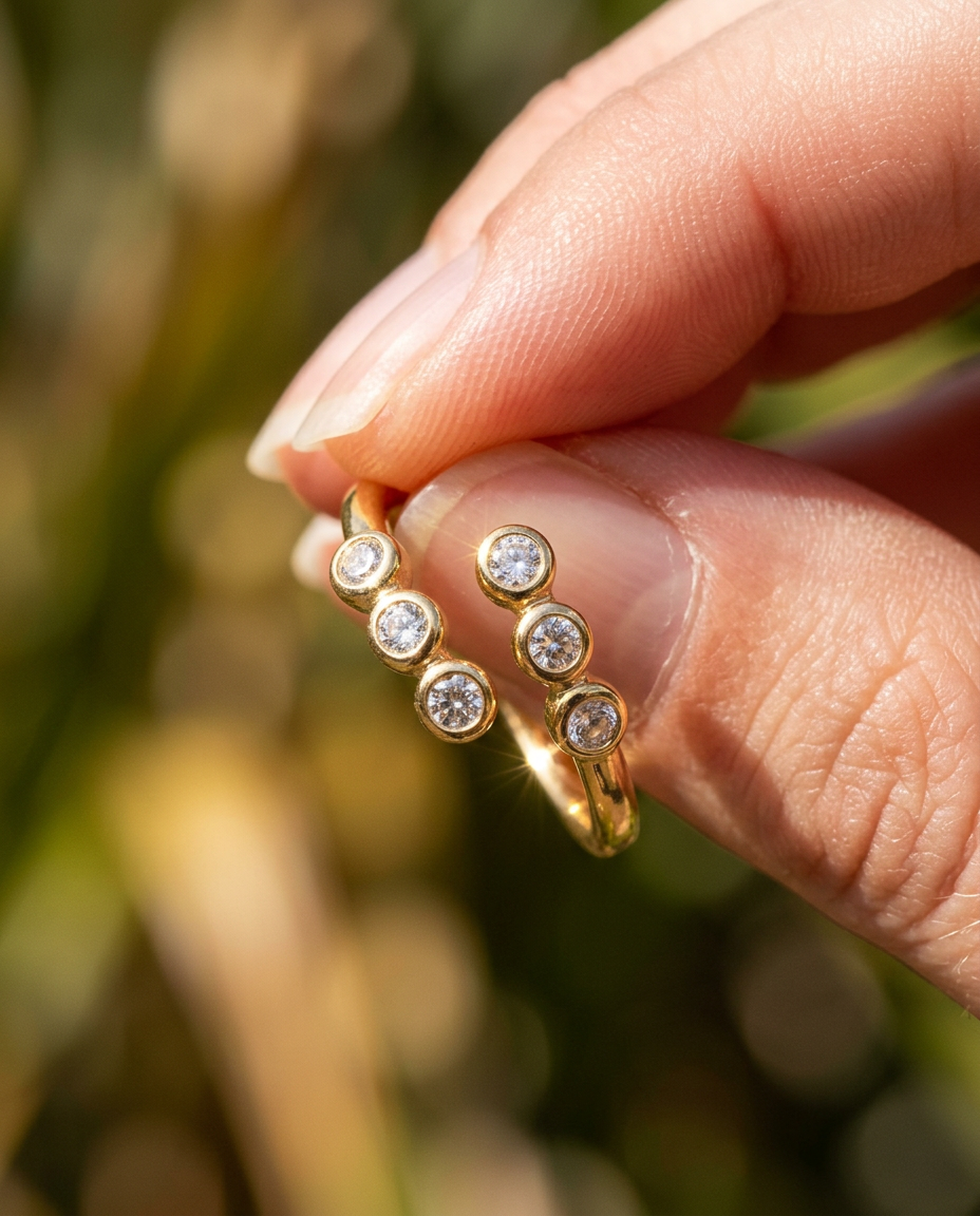 Bubble Bezel Ring
