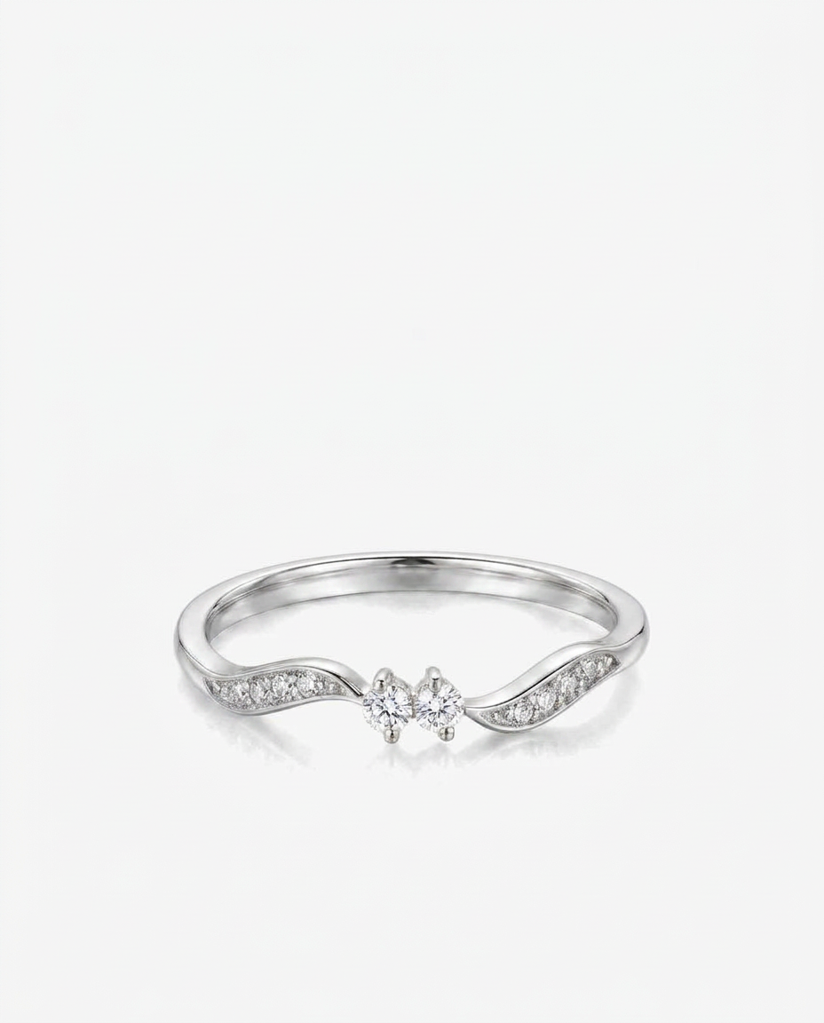 Twin Pavé Ring
