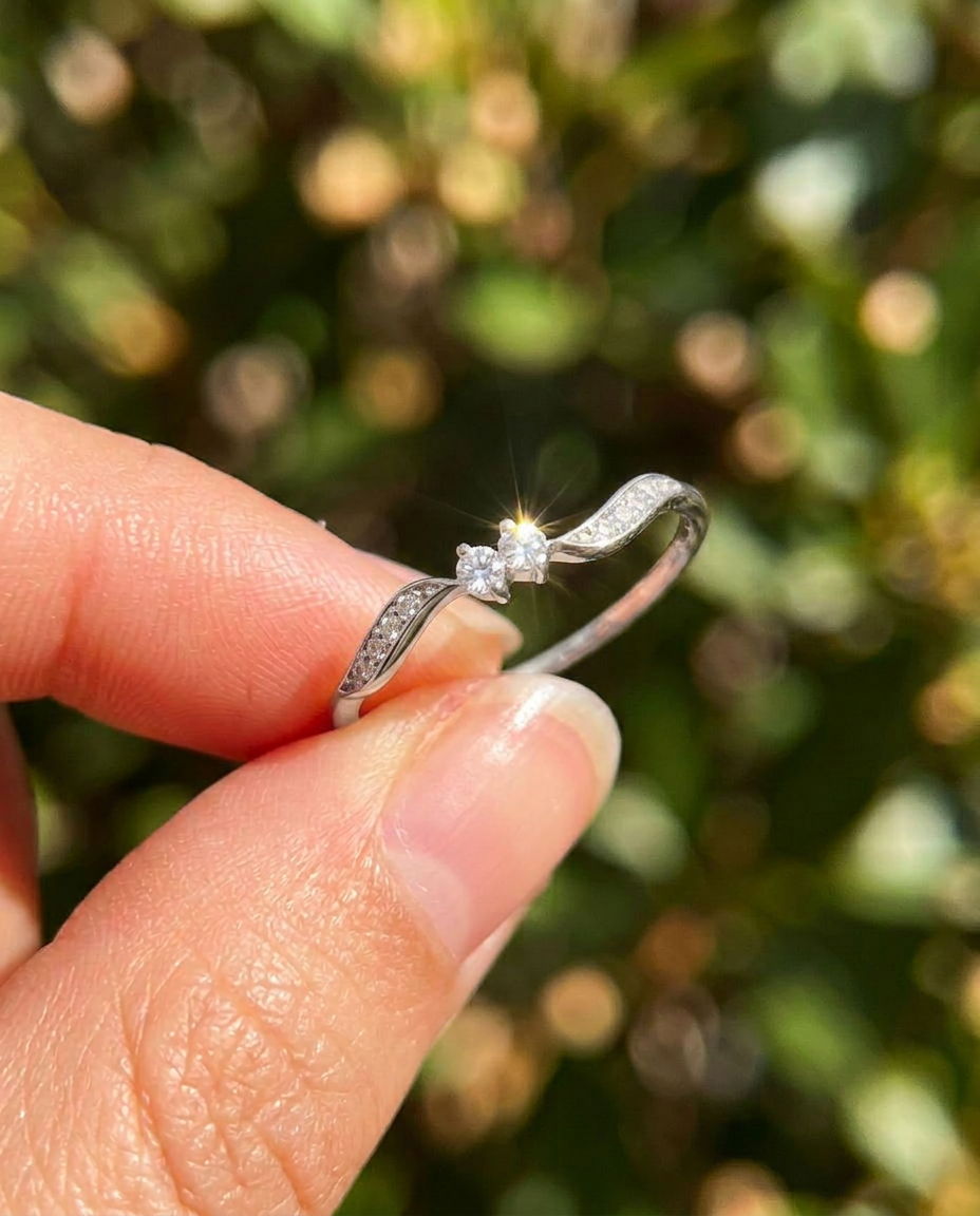 Twin Pavé Ring