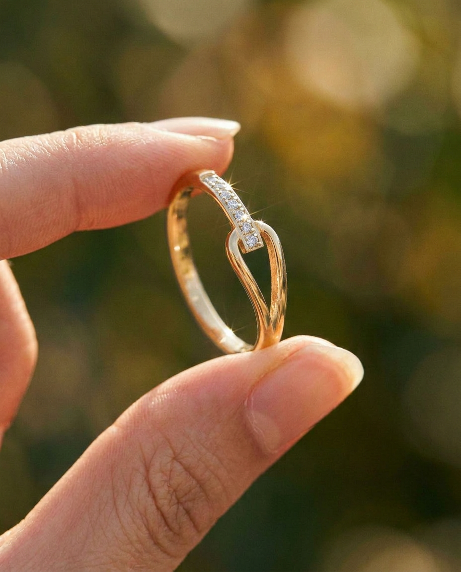 Geometric Pavé Ring