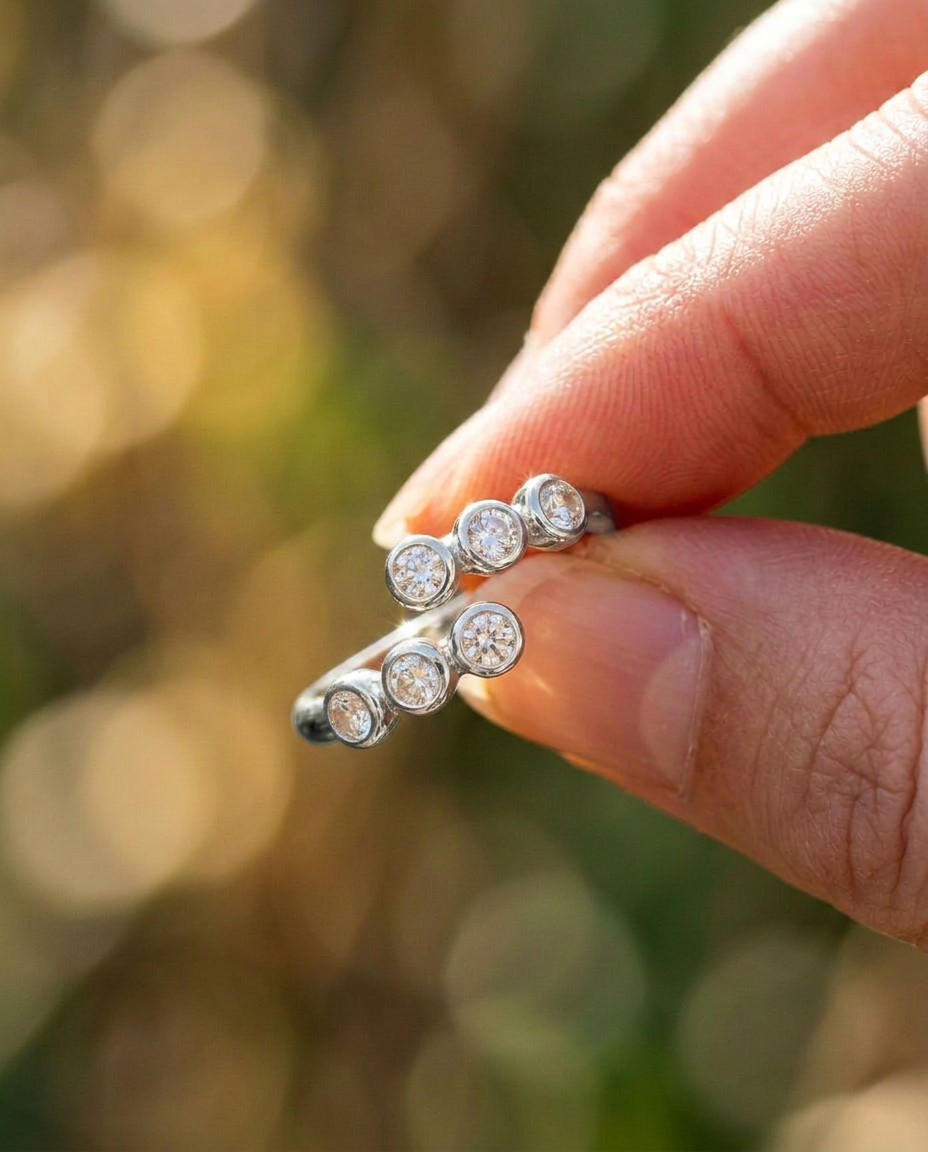 Bubble Bezel Ring