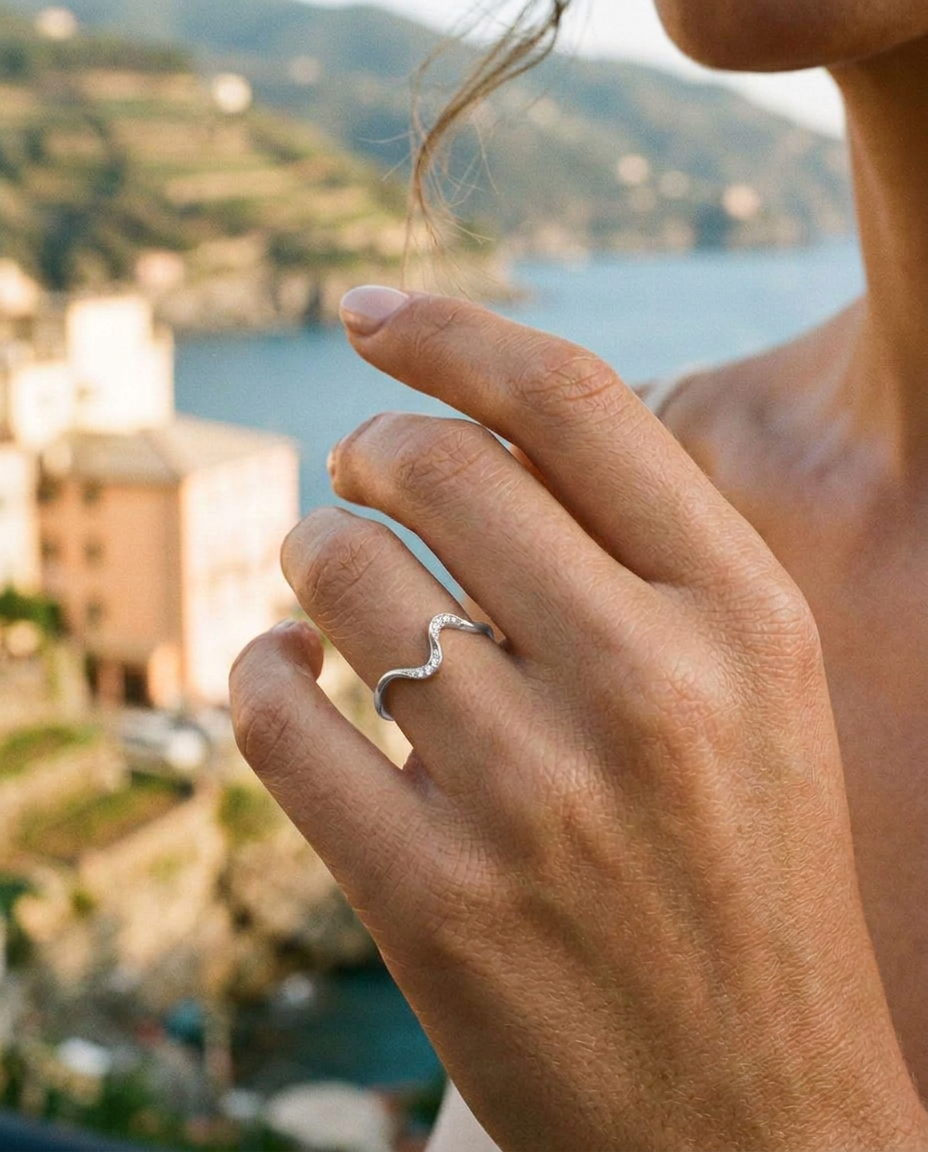 Wave Pavé Ring