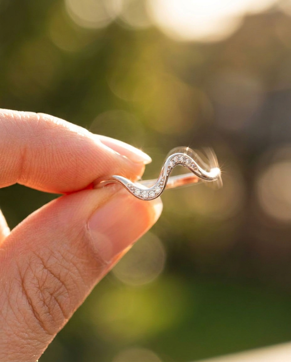Wave Pavé Ring