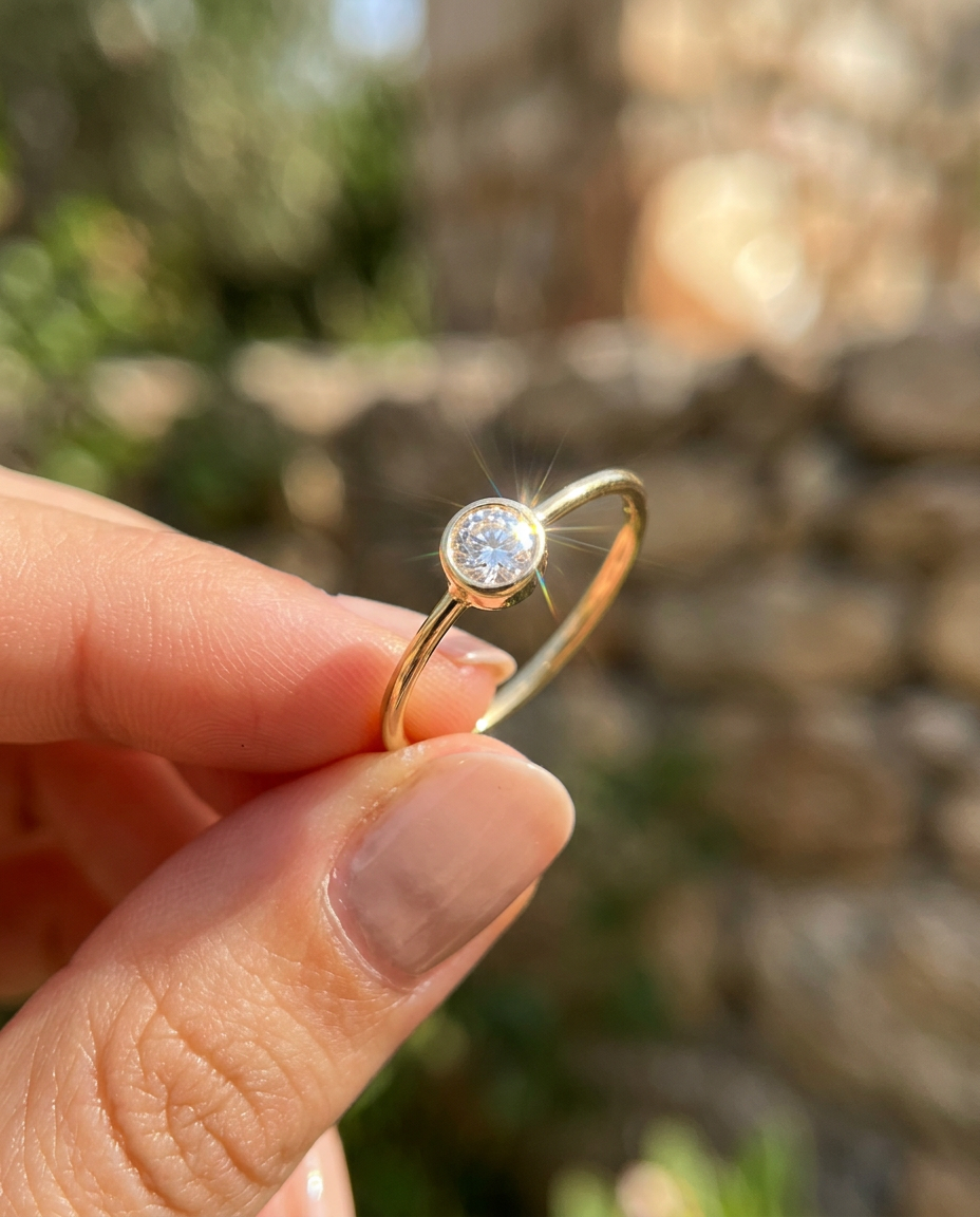 Bezel Solitaire Ring