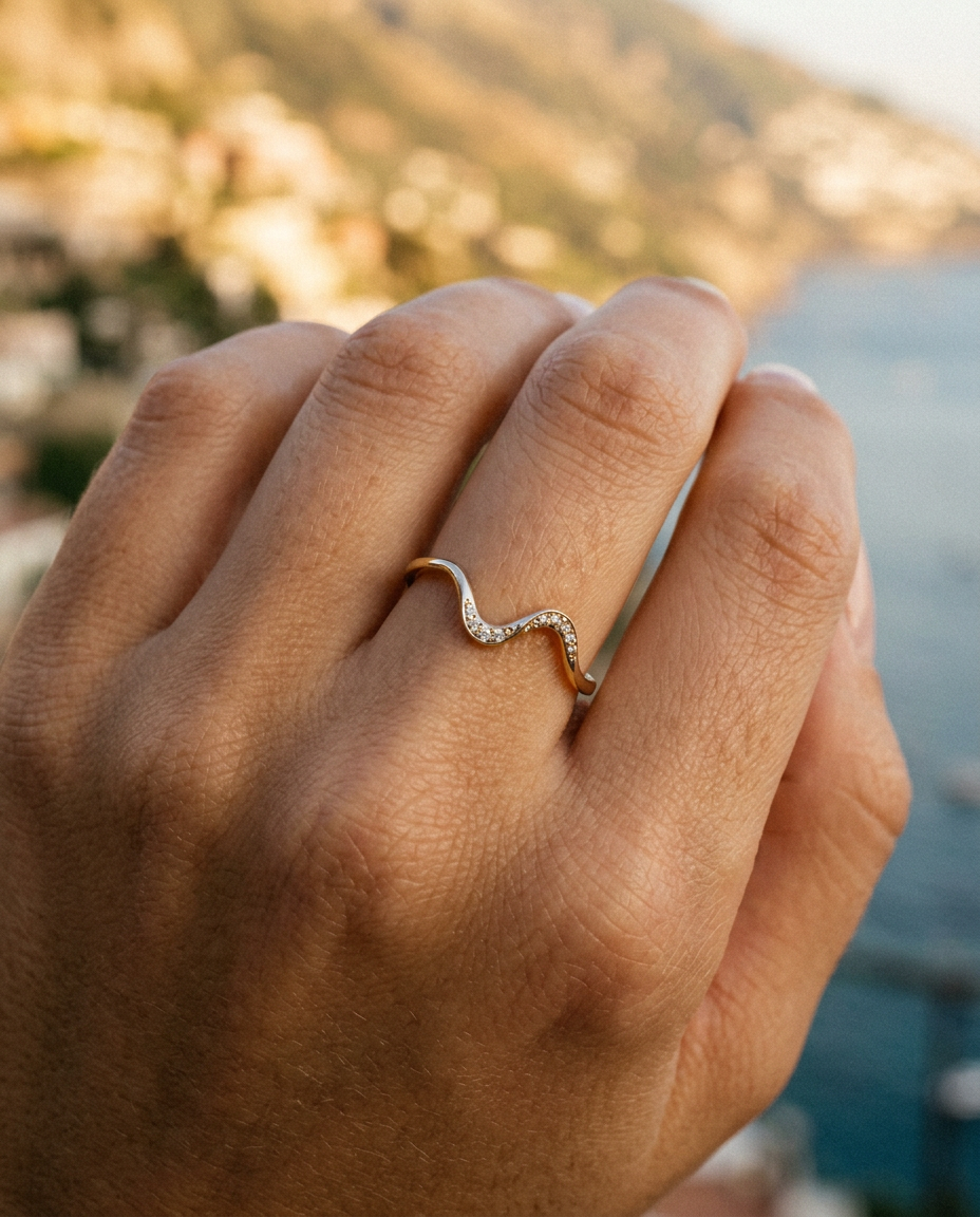 Wave Pavé Ring