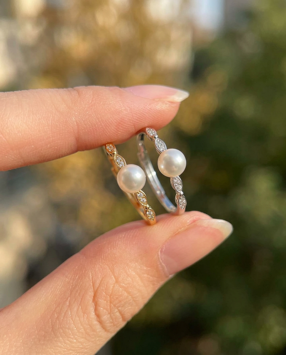 Pearl Marquise Ring